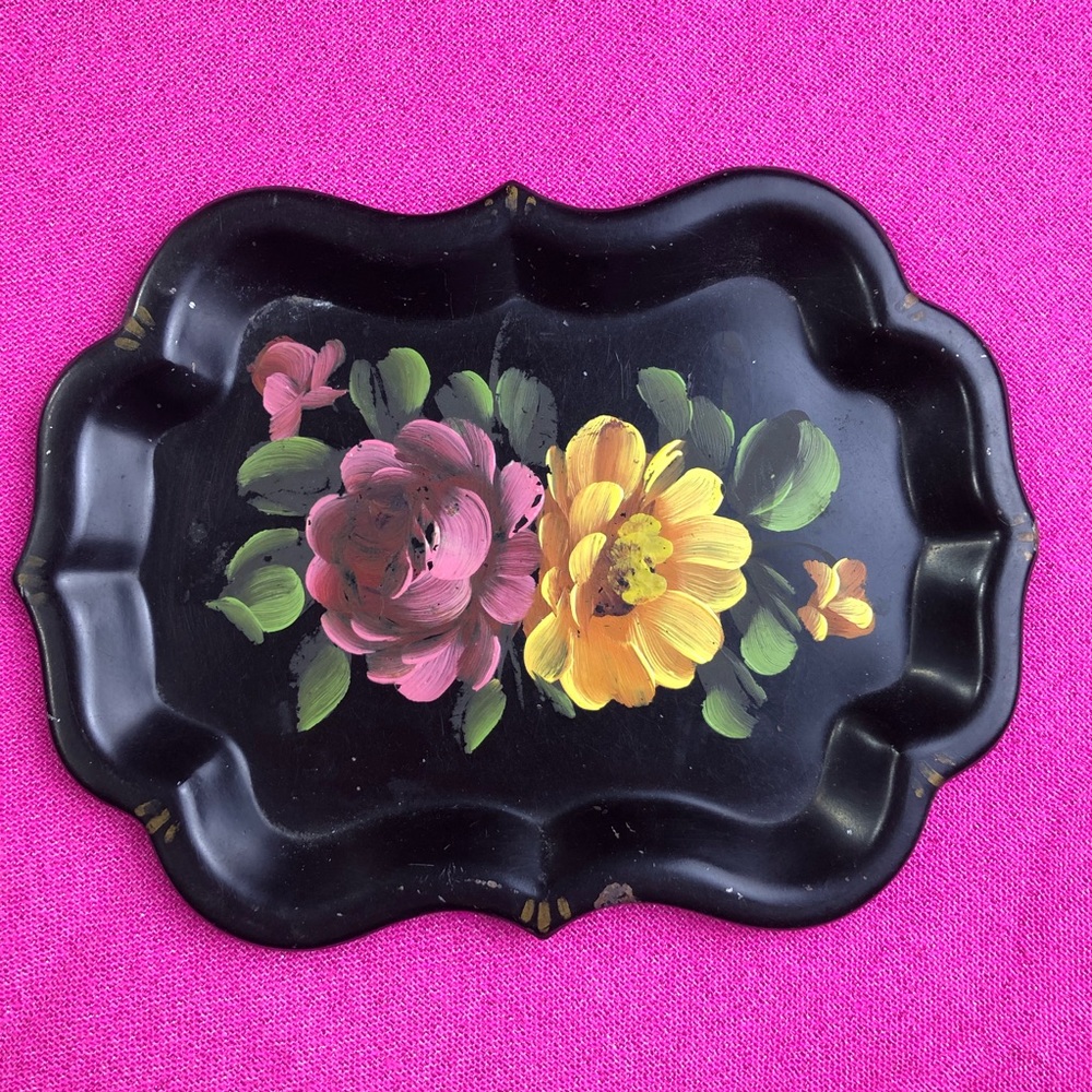 Vintage Hand Painted Tip Tray